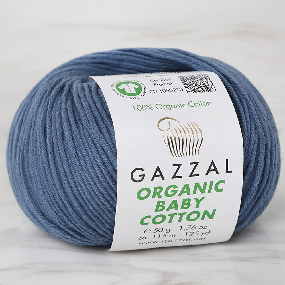 Gazzal Organic Baby Cotton Mavi Bebek Yünü - 434